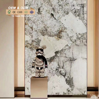 Panel de Pared 3D de PVC con Recubrimiento UV, Lámina con Efecto Mármol Impermeable para Proyectos de Decoración de Paredes y Techos en Hoteles, Oficinas y Hogares