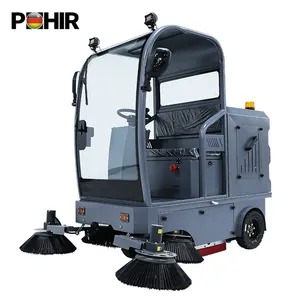 Automatic Brush Electric Water Sanitation Rotary Outdoor Steering Wheels Ride On Driving Industrial Street Road Floor Sweeper