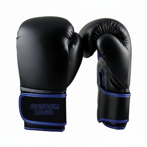 ถุงมือชกมวยหนังน้ำหนักเบา12ออนซ์/PVC สีทึบสำหรับฝึกซ้อมต่อสู้โลโก้ออกแบบได้ตามต้องการ - Product Image 1