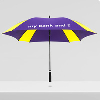 Parapluie de golf automatique grand format, coupe-vent, imperméable, anti-UV, design carré, haute qualité, impression de logo personnalisée