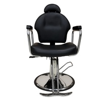 Fauteuil de barbier hydraulique de grande taille, entièrement inclinable, avec repose-jambes confortable, structure métallique anti-corrosion, design moderne, pour utilisation dans le salon