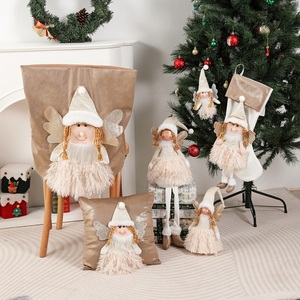 Vente en gros d'usine, poupée ange de Noël, décoration de maison, ornement en peluche pour la décoration de table - Product Image 2