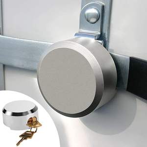 バンロック高セキュリティ盗難防止防水南京錠ハスプセット真鍮キー2個付き73mm隠しシャックルガレージドアロック固定ボルト - Product Image 5