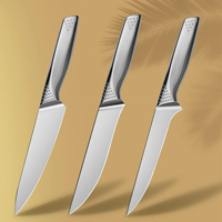 Ensemble de couteaux de chef professionnels en acier inoxydable avec désossage et couteaux de boucher Ensemble ambidextre trois pièces pour la coupe de la viande