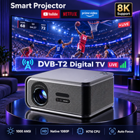 Projecteur TV DVB-T2 4K Full HD 1000 Ansi Smart WiFi avec autofocus et haut-parleurs HiFi – Équipement de présentation