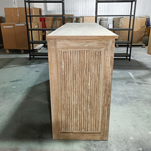 طاولة بار كلاسيكية مخصصة بأسلوب ريفي من الخشب الطبيعي الصلب للتأجير في حفلات الزفاف والمناسبات مع تصميم مخطط - Product Image 5