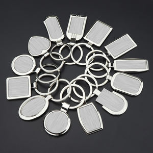 Venta al por mayor de llaveros personalizados de acero inoxidable, llavero en blanco, logotipo personalizado, etiqueta de <span class=keywords><strong>metal</strong></span>, llavero, accesorios - Product Image 2