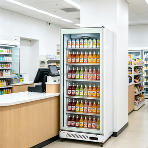 <span class=keywords><strong>Vitrine</strong></span> <span class=keywords><strong>réfrigérée</strong></span> verticale YULONGE à porte vitrée simple <span class=keywords><strong>pour</strong></span> supermarché, idéale <span class=keywords><strong>pour</strong></span> les aliments surgelés - Product Image 2