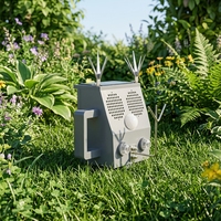 Répulsif à ultrasons pour oiseaux intelligent, écologique, étanche, à énergie solaire, à aspiration magnétique, en ABS, durabilité de 3 à 5 ans
