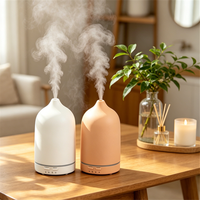 Gride Design – diffuseur d'huiles essentielles en céramique, diffuseur d'aromathérapie à ultrasons avec minuteries et veilleuses