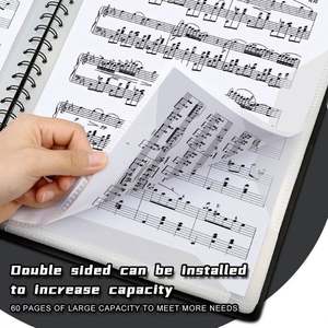 Entrega Rápida, Libro de Datos A4 de Plástico para Negocios, Creativo, Multicapa, 40/60 Páginas, Impresión Serigráfica, para Estudiantes, Profesores, Música, Piano - Product Image 3