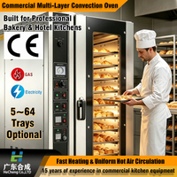 Four à convection électrique professionnel en acier inoxydable CE, à circulation d'air chaud, commande numérique tactile, haute efficacité, vapeur