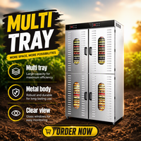Déshydrateur alimentaire multifonctionnel sous vide, machine à déshydrater les fruits commerciale avec 6/10/12/16/20/24/32/40/48/80/96/144 plateaux