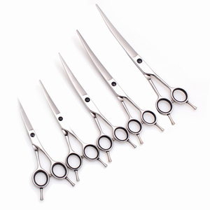 Tijeras Curvas para Peluquería Canina de 5.5"-8", Acero Inoxidable Japonés, para Salón de Belleza - Product Image 1