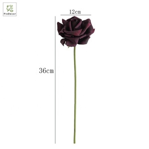 Venta de Fábrica, Rosas Blancas de Alta Calidad de 36 cm, Flores de Látex con Tacto Real, Flores Decorativas de Seda para Bodas, Ramos de Novia - Product Image 2