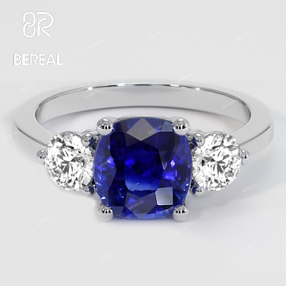 Three Stone Cushion Cut