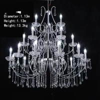 Lustre LED en acrylique moderne pour salon, pour plafond haut, décoration de maison de luxe, éclairage de mariage, décorations