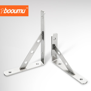 Support mural triangulaire en acier inoxydable Booumu pour étagère, rangement cuisine et salle de bain, durable, moderne et simple - Product Image 4