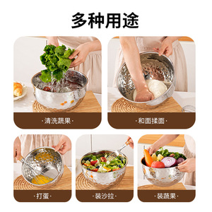 Nouvelle coupelle martelée en acier inoxydable 12 cm, faite à la main, pour salade, pâtisserie et fêtes - Product Image 5