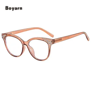Boyarn Tr90 Shaped Optical Glasses Eyewear Plastic Round Face Male Sunglasses For Computer Bluelight Blocking Eyeglasses