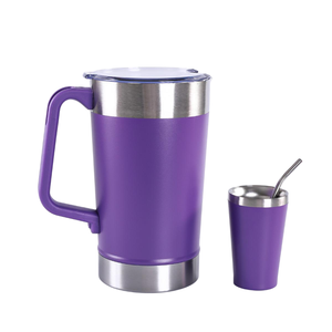 Offre Spéciale Ensemble de tasses minimalistes en acier inoxydable avec isolation de 6 à 12 heures avec poignée - Product Image 1