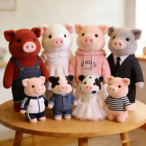 Peluche a forma di maiale da 8 pollici all'ingrosso, economici, in promozione, per macchine acchiappapeluche, morbidi, imbottiti, di alta qualità - Product Image 1