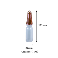 Vente en gros de flacons cylindriques vides en PETG de 15 ml et 25 ml avec bille roulante en acier PP pour parfum et soins de la peau, étiquette privée