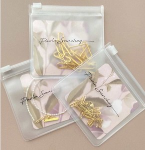 Custom jewelry packaging biodegrade plastic bag ,PVC Clear Mini Zipper Pouch Jewelry /Necklace Zipper Bag