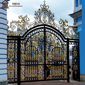 Espléndida y lujosa puerta de hierro forjado sólido con estilo para el hogar - Product Image 3
