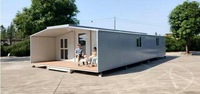 Chinois 4 chambres en fibre de verre préfabriqué modulaire Bungalow cadre en acier minuscule pliant plage Villa hôtel conteneur extensible