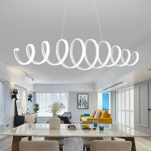 金属led吊灯照明室内装饰不规则线条吊灯弹簧造型吊灯 - Product Image 4