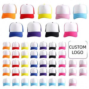 Custom Logo Print 3d Embroidery Sport Golf Baseball Dad Hat Gorras 5 Panel Blank <b>Plain</b> Foam Trucker Mesh <b>Cap</b> - Product Image 1