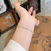 Bracciale Minimalista in Oro Giallo 18K con Diamanti Sintetici Taglio Marquise, Regolabile, Gioielleria Fine da Designer per Donne