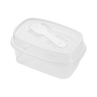 Boîte à emporter en plastique PET transparent jetable de qualité alimentaire de 300 ml pour gâteau, glace, gelée, yaourt frit et mousse à mille couches