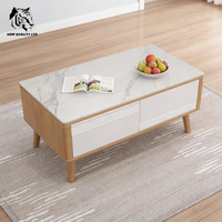 Table basse en bois et marbre, design moderne, écologique, facile à assembler, prix bas, personnalisation possible, stock disponible, livraison immédiate, fabrication en usine