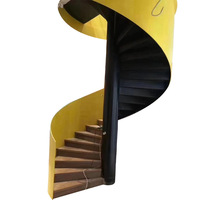 Escalier sur mesure pour appartement duplex, loft, maison, luxe léger, acier et bois intégrés, plaque d'acier rotative intérieure