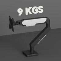 Offre Spéciale 17-32 pouces bras de moniteur à ressort à gaz unique 9Kg charge VESA Compatible support de montage de bureau support d'écran d'ordinateur