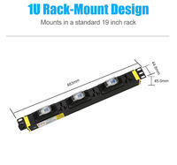 Bloc multiprises universel 3 prises à faible résistance aux températures, avec interrupteurs séparés, pour rack de serveur informatique et armoire d'équipement de télécommunications