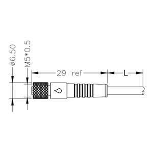 Signaal M5 Kabel 3pin 4pin Vrouwelijke Mannelijke M5 Kabel Gegoten Op Kabel M5 Serie