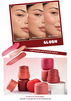 Baume 2-en-1 Lèvres et Joues Marque Blanche – Hydratant Longue Durée, Haute Pigmentation, Végan, Non Testé sur les Animaux – Crème Fard à Joues et Rouge à Lèvres