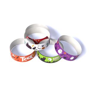 Bracelets jetables imperméables personnalisés pour Halloween avec impression typographique pour événements festifs et codes QR - Product Image 6