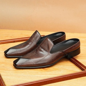 Chaussures habillées pour hommes en cuir de haute qualité, élégantes et tendance, chaussures derby pour hommes d'affaires - Product Image 4