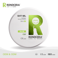 Bloc de zircone multicouche 4D Rondcera SHT-ML Pro compatible avec les fraiseuses Roland pour laboratoires dentaires professionnels