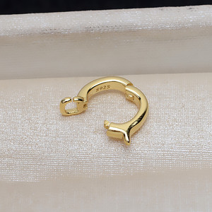 Wenchi S925 Plata Hebilla Colgante de Cuello Abierto Accesorios DIY Bandeja Vacía Semiterminada para Joyería Modelo 14075 - Product Image 2