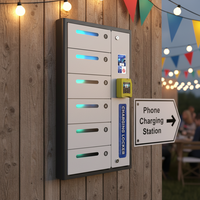 Y2 Power ZEN 6-Fach Outdoor-Wandladestation für Mobiltelefone mit Kreditkartenfunktion Optional für Werbedisplay