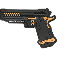 Patch en PVC Lancer Tactical Knightshade, emblème 3D en caoutchouc souple avec dos auto-agrippant