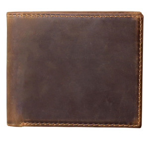 <b>Men</b> Genuine Leather Slim Fold <b>Wallet</b> <b>Black</b> Minimalist Design Daily Use Leather <b>Wallet</b> Custom Logo <b>Men</b> Anniversary Gift Polyester - Product Image 5