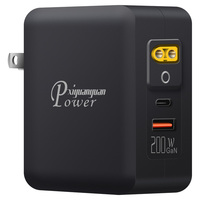 Produits Populaires 2026 – Adaptateur Mural Pliable USB Type-C PD3.1 QC3.0 PPS GaN 200W Chargeur Rapide 200W pour Téléphone et Ordinateur Portable