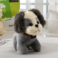 Jouet en peluche pour chien avec col montant, adorable, en coton PP, logo personnalisé, animal en peluche de dessin animé, sac à dos suspendu, porte-clés
