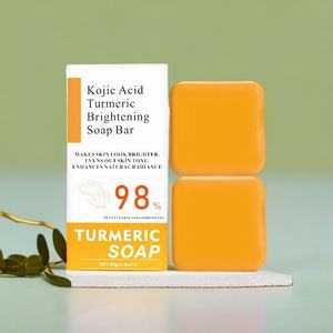 Savon en barre 80g à l'acide kojique et au curcuma, composants végétaux pour un nettoyage en profondeur et un éclaircissement de la peau - Vente en gros - Product Image 2